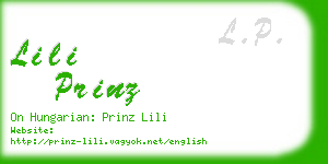 lili prinz business card